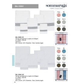 SOMMARUGA ASCIUGAMANI SET 3+3 BA.10061D2