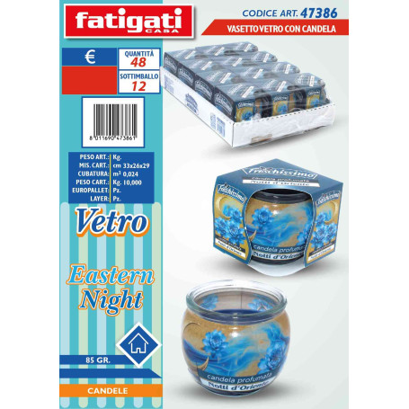FATIGATI VASETTO VETRO C/CANDELA EASTERN