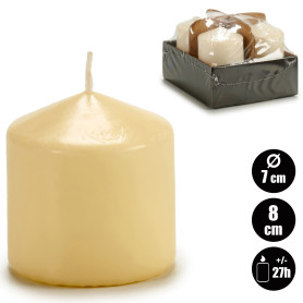 ARTE REGAL CANDELA CERA 8CM CREMA