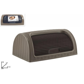 DUE ESSE PORTAPANE EFFETTO RATTAN MARRON