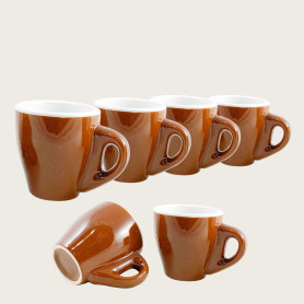 ARCA SET 6 TAZZINE MARRONI BAR ART.54673