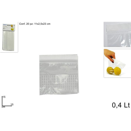 DUE ESSE SACCHETTI PLASTICA 0,4LT 20PZ