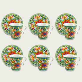 ARCA SET 6 TAZZINE CAFFE' C/PIATTO TENER