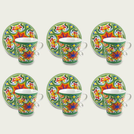 ARCA SET 6 TAZZINE CAFFE' C/PIATTO TENER