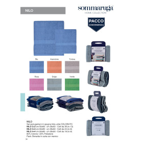 SOMMARUGA ASCIUGAMANI SPUGNA SET 4+4 NIL
