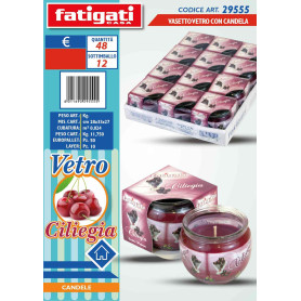 FATIGATI VASETTO VETRO C/CANDELA CILIEG