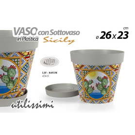 GICOS VASO DEC. SICILY 26X23