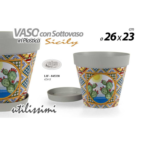 GICOS VASO DEC. SICILY 26X23