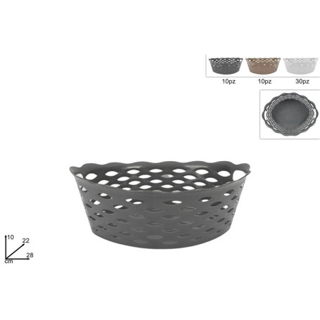 DUE ESSE CESTINO PLASTICA OVALE FORATO